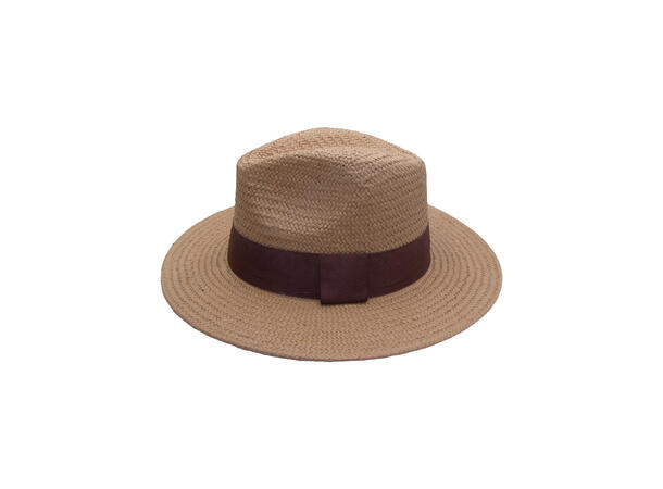 Herre hatt "Summer" handmade m/brun band beige SS27 