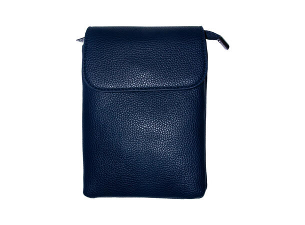 Mobilveske sølv m/offwite strap navy 
