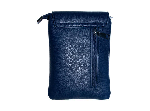 Mobilveske sølv m/offwite strap navy 