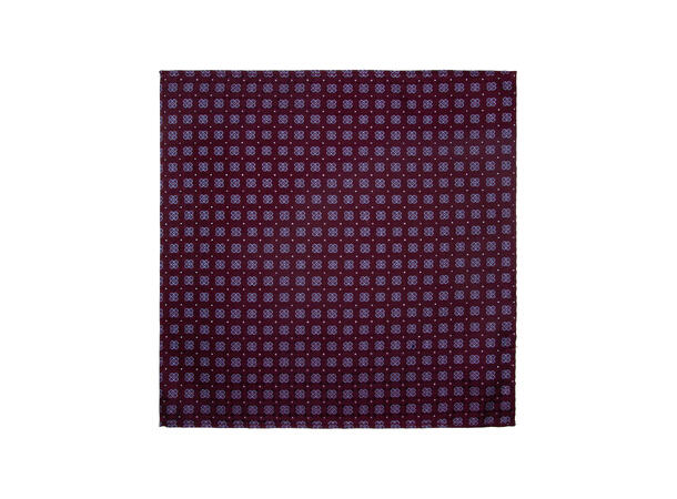 Santi 8cm silkeslips+lommetørkle paisley sett hengende vinrød 
