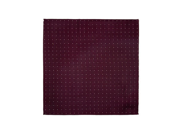 Santi 8cm silkeslips+lommetørkle paisley sett hengende vinrød 