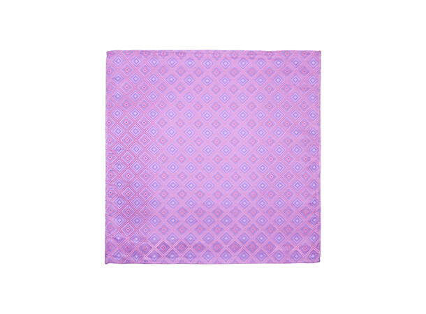 Santi silkeslips+lommetørkle mønstret* sett hengende rosa 