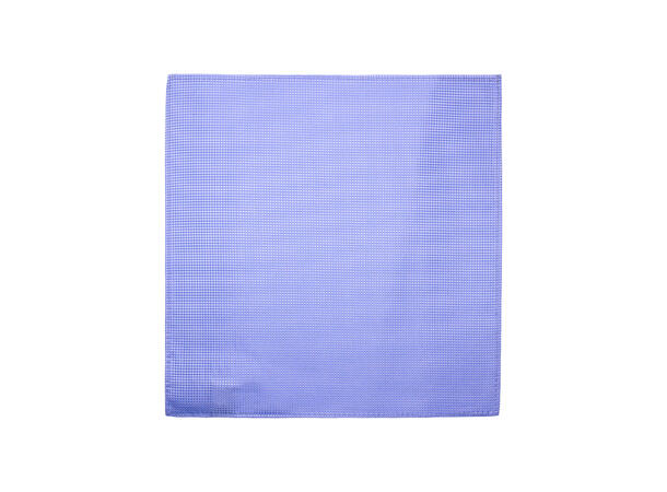 Santi silkeslips+lommetørkle mønstret* sett hengende blå 