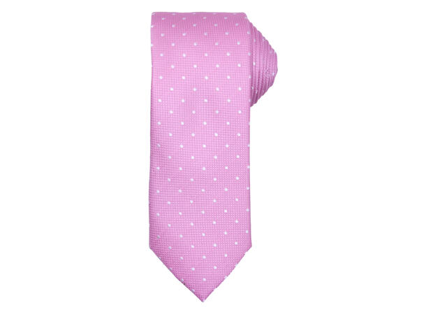 Santi silkeslips+lommetørkle mønstret sett hengende rosa 