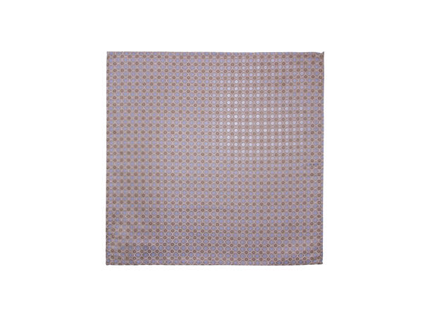 Santi silkeslips+lommetørkle mønstret sett hengende beige 