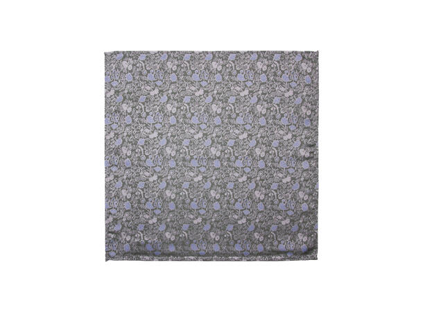 Santi silkeslips+lommetørkle mønstret sett hengende grønn 