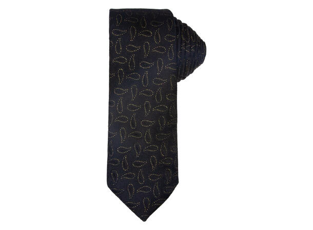 Santi slips 7,5cm paisley sort m/gull lurex 