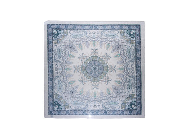Sjal paisley 130x130cm blå 