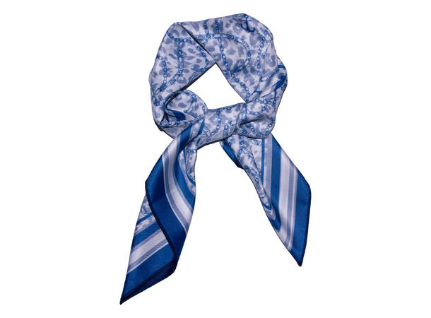 Skjerf dobbeltside dyreprint 70x70 navy 