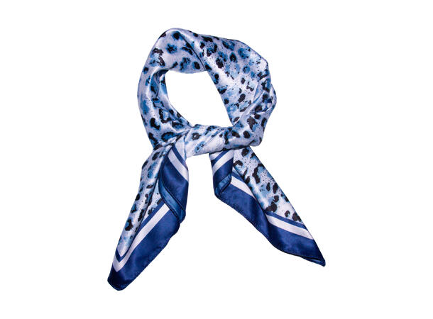 Skjerf dyreprint 70x70 blå* 