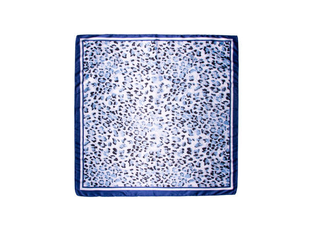 Skjerf dyreprint 70x70 blå* 