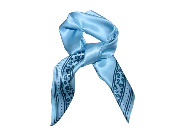 Skjerf dyreprint SILKE 70x70 lysblå 