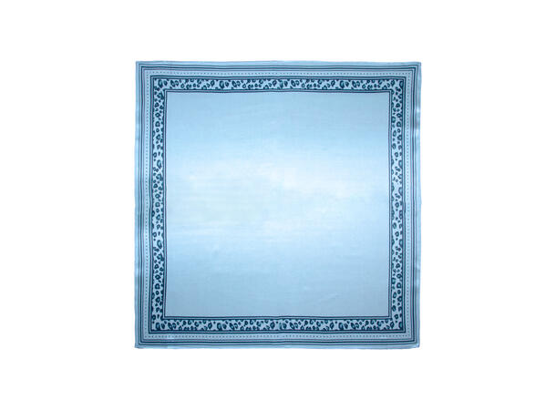 Skjerf dyreprint SILKE 70x70 lysblå 