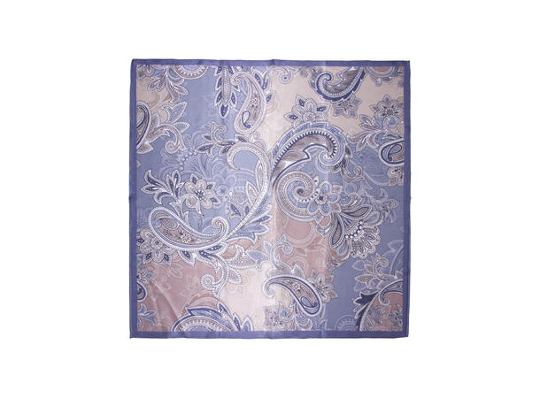 Skjerf m/wienermønster 70x70cm blå 