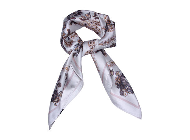 Skjerf multi paisley 70x70cm offwhite 
