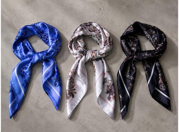 Skjerf multi paisley 70x70cm offwhite 