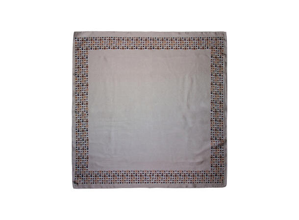 Skjerf mønstert SILKE 70x70 beige 