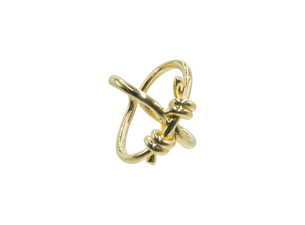 Skjerf ring "knuter" gull 