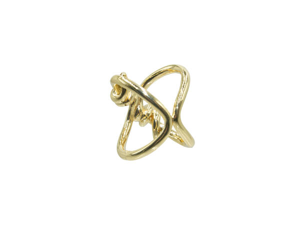 Skjerf ring "knuter" gull 