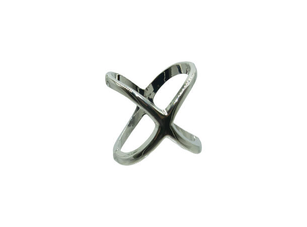 Skjerf ring "liten m/strass" sølv* 