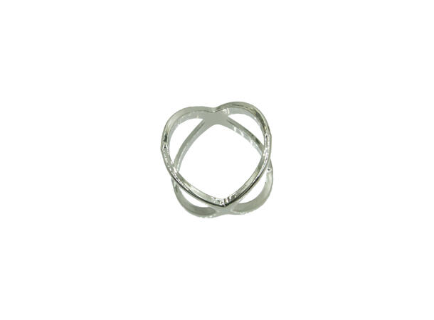 Skjerf ring "liten m/strass" sølv* 