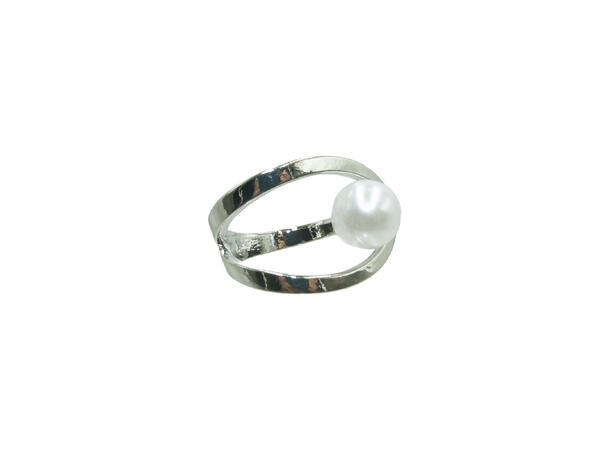 Skjerf ring "m/perle" sølv 