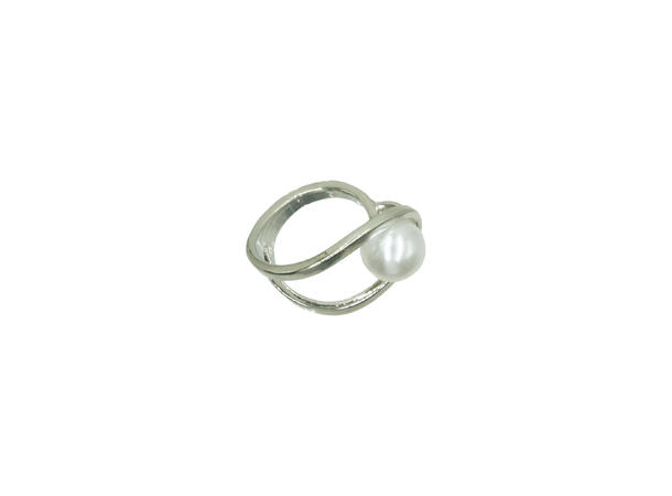 Skjerf ring "m/perle" sølv 