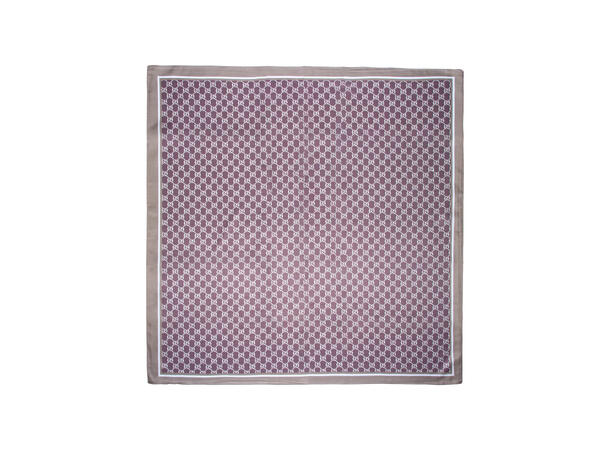 Skjerf småmønstret 90x90 beige 