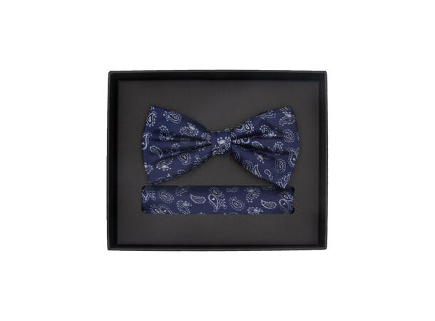 Sløyfe m/lommetørkle paisley navy 