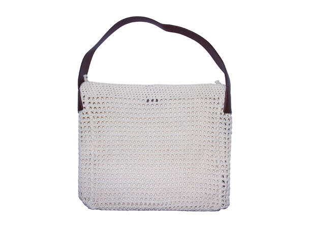 Veske "Summer" myk 30x30x5cm offwhite/cognac SS27 