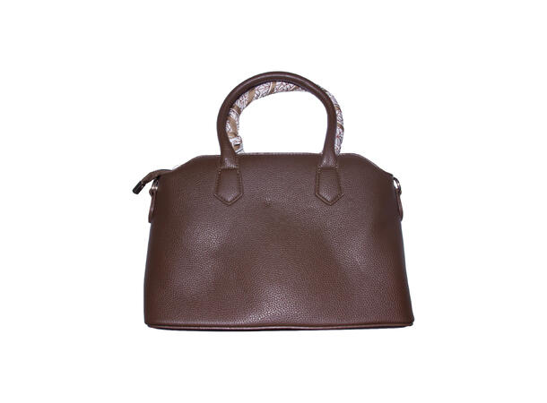Veske m/lås og skjerf 30x20x10cm brun 