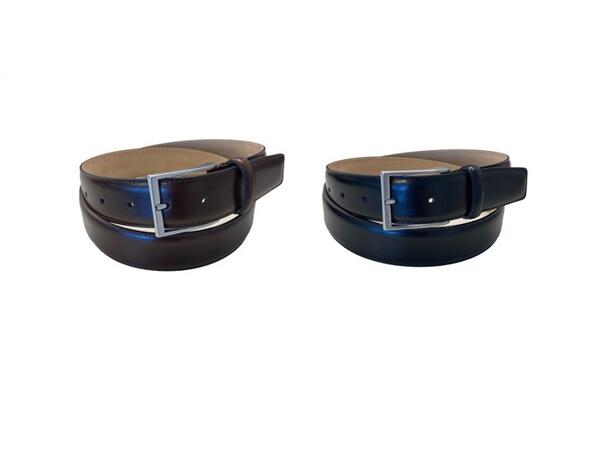 Belte Herre 3,5cm *glans" dress Mellom brun Strl 90 