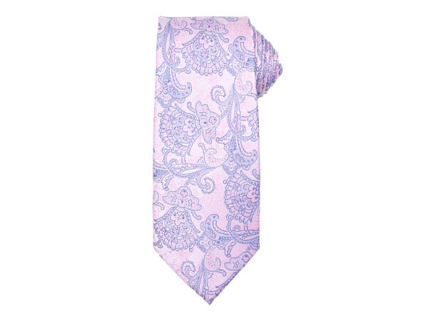 Santi 8cm silkeslips+lommetørkle mønster sett hengende rosa 