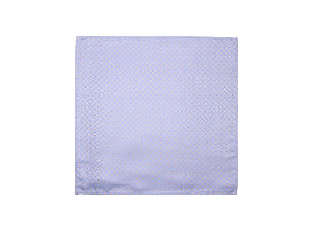 Santi silkeslips+lommetørkle mønstret* sett hengende lys blå 