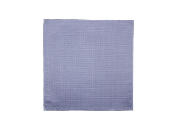 Santi silkeslips+lommetørkle mønstret sett hengende blå 