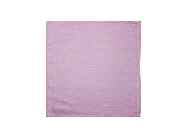 Santi silkeslips+lommetørkle mønstret sett hengende rosa 