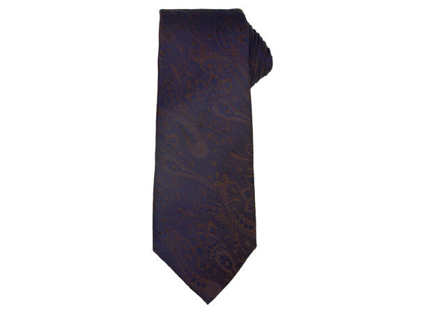 Santi silkeslips+lommetørkle paisley sett hengende coffee 