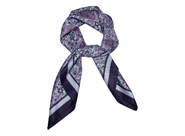 Skjerf dobbeltsidepaisley 70x70 NEW plumme 