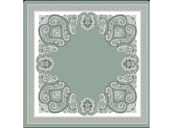 Skjerf klassisk SILKE 70x70 lys grønn 