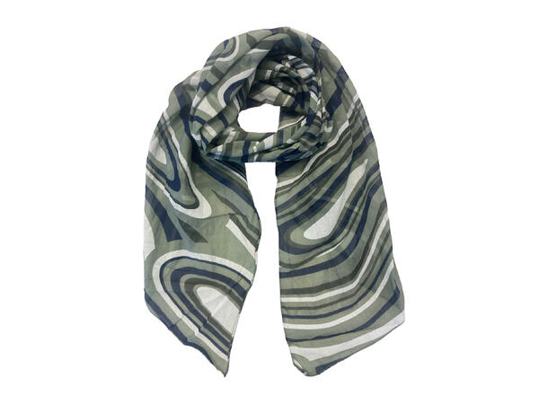 Skjerf m/bølger 70x150 grønn 