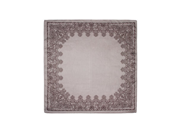 Skjerf m/kant 70x70 natur 