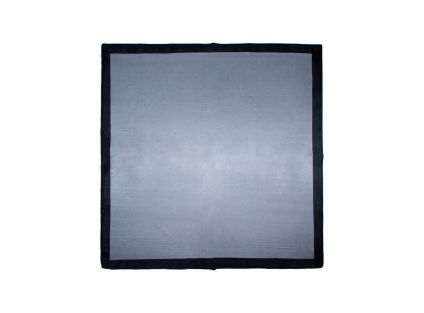 Skjerf m/kant SILKE 70x70 sort m/grå 