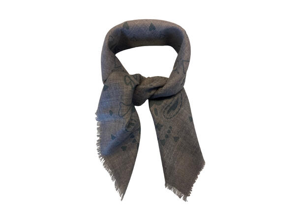 Skjerf mønstert 85x85 brun 