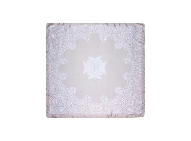 Skjerf paisley 70x70 beige 