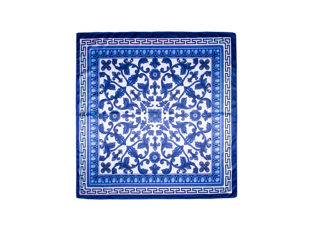 Skjerf paisley 70x70 navy* 