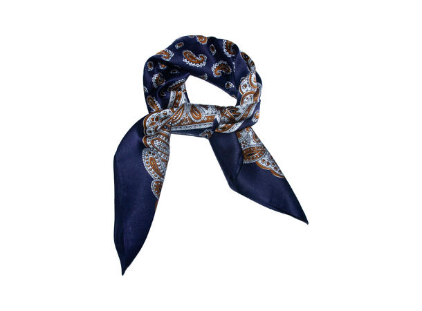 Skjerf paisleyt SILKE 70x70 blå 