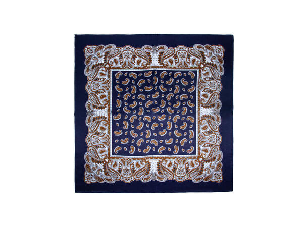 Skjerf paisleyt SILKE 70x70 blå 