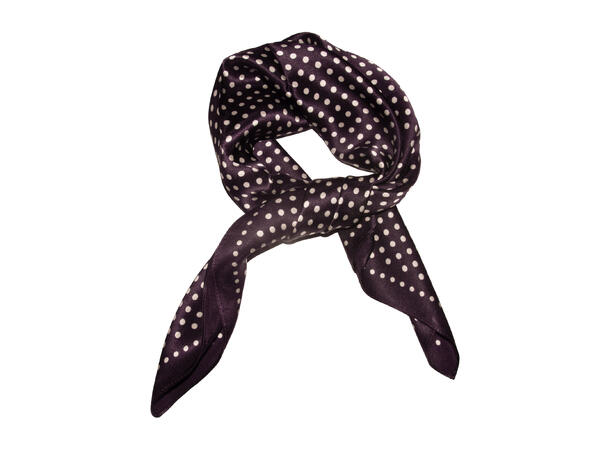 Skjerf prikker SILKE 70x70 brun 