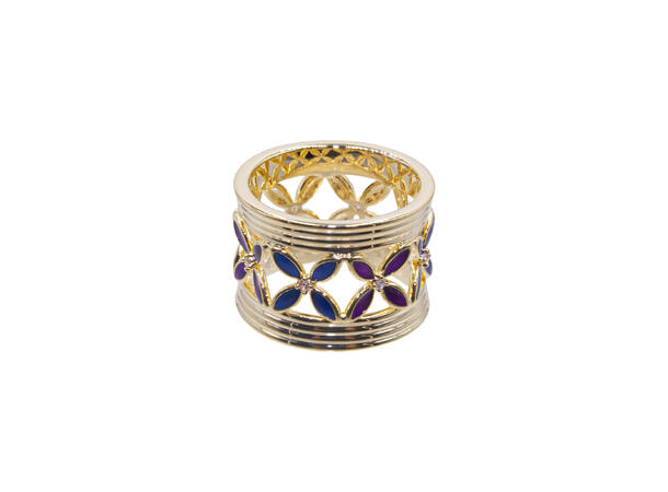 Skjerf ring liggende kobber gull 
