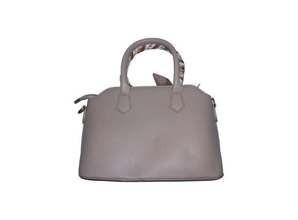 Veske m/lås og skjerf 30x20x10cm lys taupe 